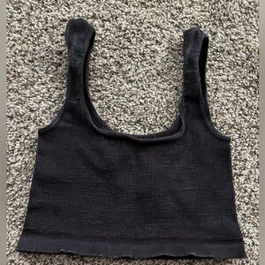 Washed black free people movement bra